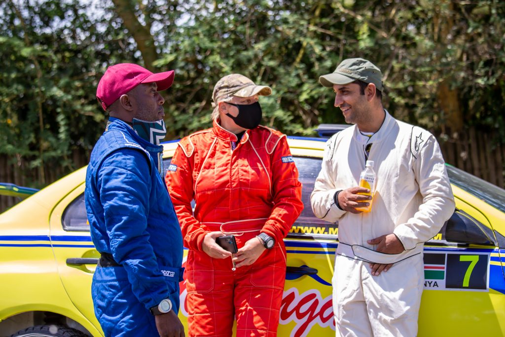 Joseph Kamya on the left and Jas Mangat on the right, ARC Kenya Equator Rally 2021