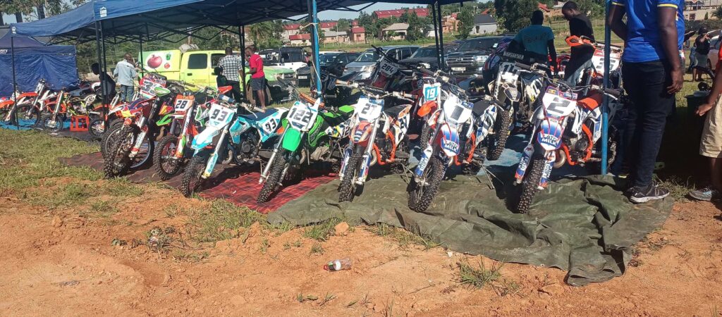 Some of the bikes from team Uganda